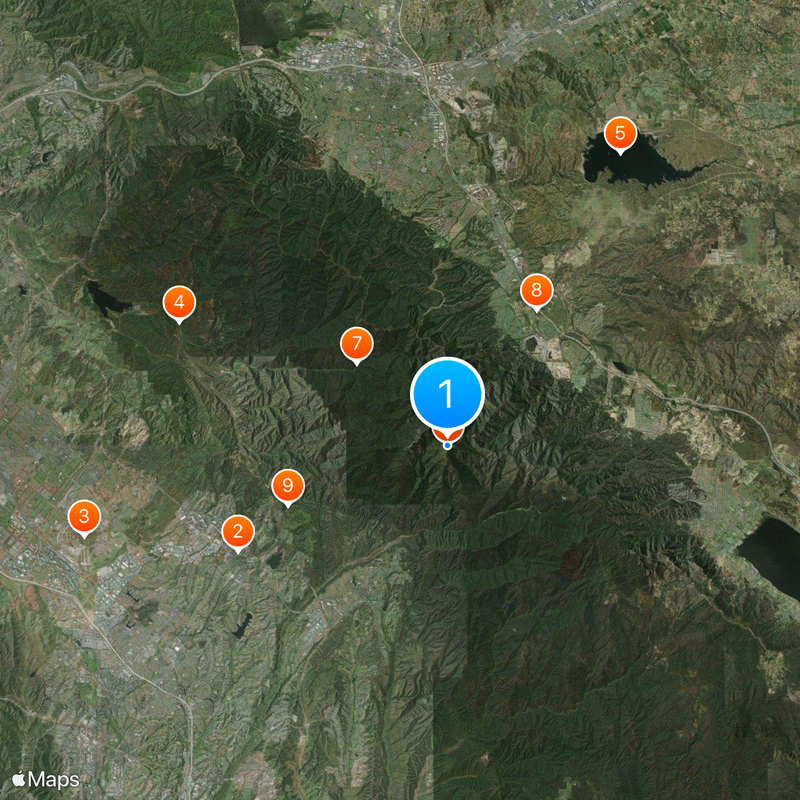 Santa Ana Mountains Map