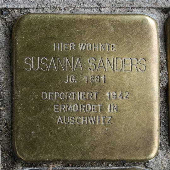 Stolperstein en memoria de Susanna Sanders