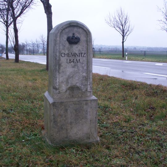 Royal Saxon milestone Mühlau
