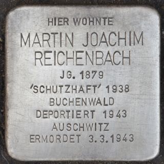 Stolperstein dedicated to Martin Joachim Reichenbach