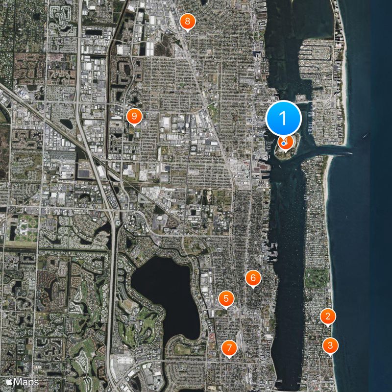 Peanut Island Map