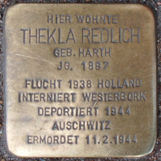 Stolperstein en memoria de Thekla Redlich