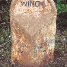 Milepost, Aylesbury Road; on hill, 150m SW of mini-roundabout for school