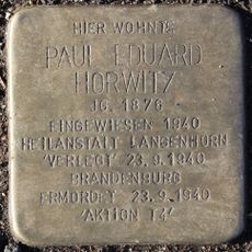 Stolperstein dedicated to Paul Eduard Horwitz