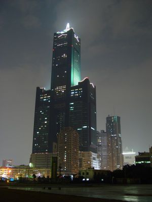 At night