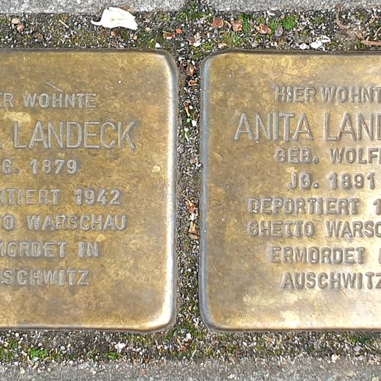 Stolperstein dedicated to Anita Landeck
