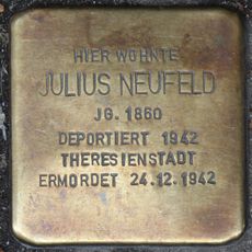 Stolperstein à la mémoire de Julius Neufeld