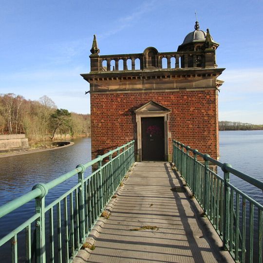 Draw Off Tower, Tunnel Mouth, Dam Causeway And Bridge At Swithland Reservoir Water Works