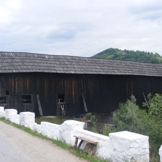 Wooden bridge in Coșbuc, Bistrița-Năsăud