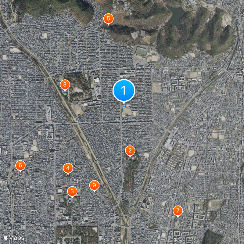 Kyoto Prefectural Rakuhoku High School Map