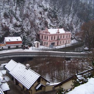 Bridge of the road 201 over the Rakovnický potok in Křivoklát