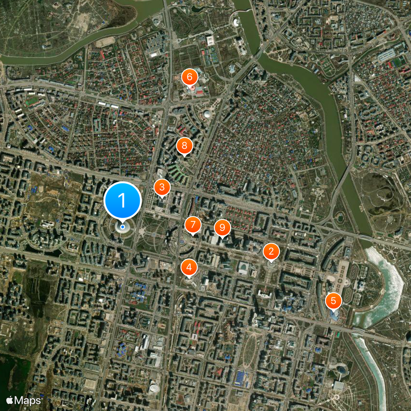 Khan Shatyr Entertainment Center Mapa