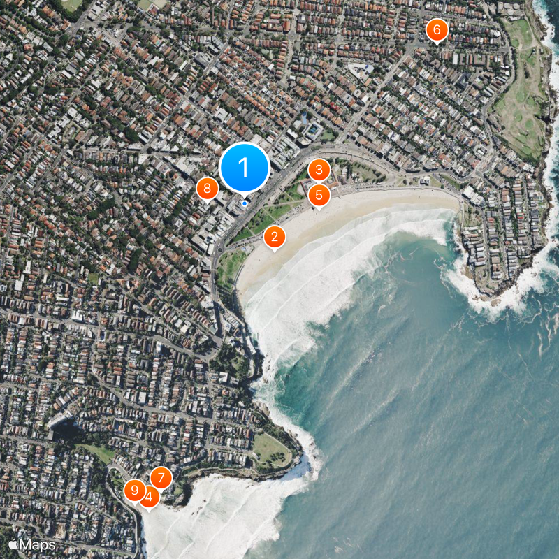 Bondi Beach Mapa