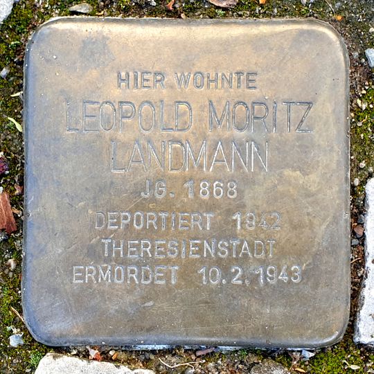 Stolperstein en memoria de Leopold Moritz  Landmann
