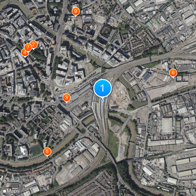 Bristol Temple Meads railway station Mapa