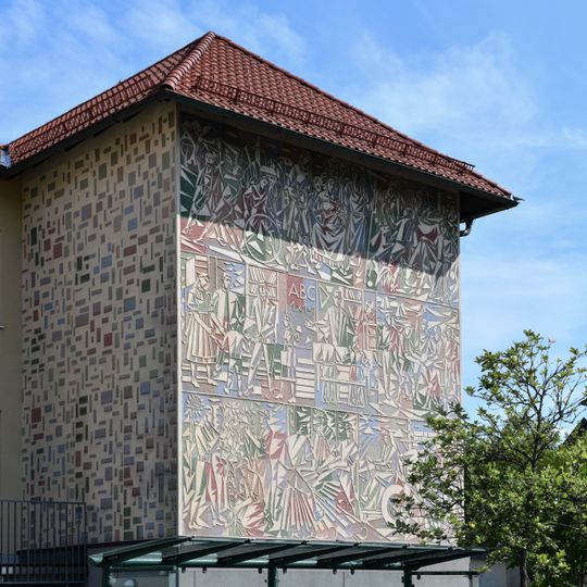 Wandbild an der Schule Gutau