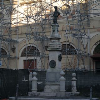 Obelisk with the bronze statue of Carlo II d'Asburgo