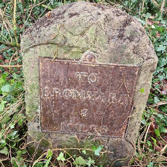 Milestone, Edwyn Wood, Greggs House, NE of Edwyn Ralph