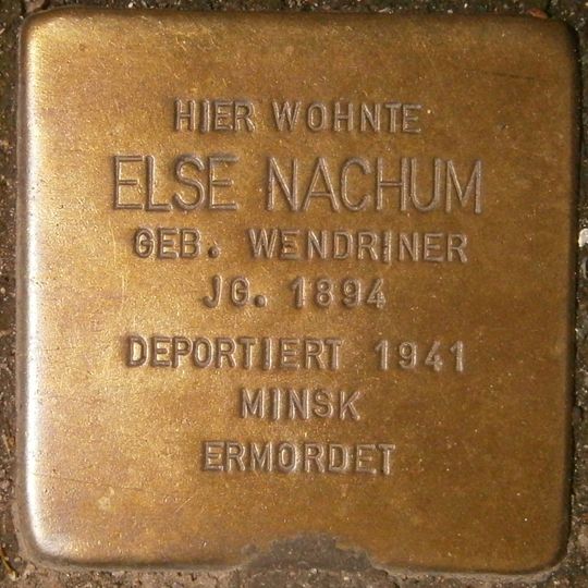 Stolperstein für Else Nachum