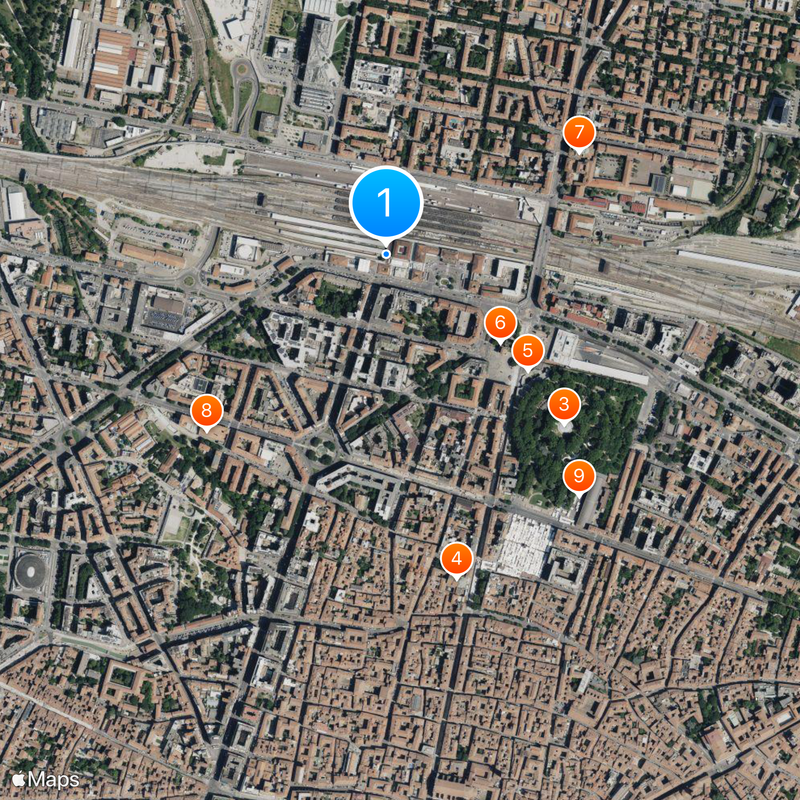 Stazione di Bologna Centrale Mappa
