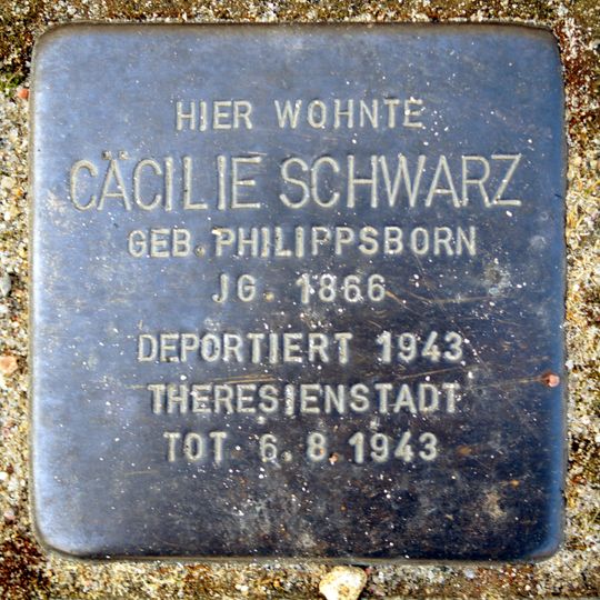 Stolperstein for Cäcilie Schwarz