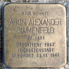 Stolperstein à la mémoire de Aron Alexander Blumenfeld