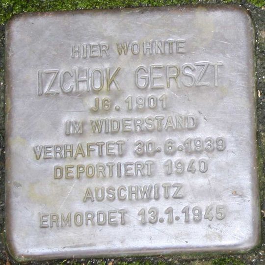 Stolperstein en memoria de Izchok Gerszt