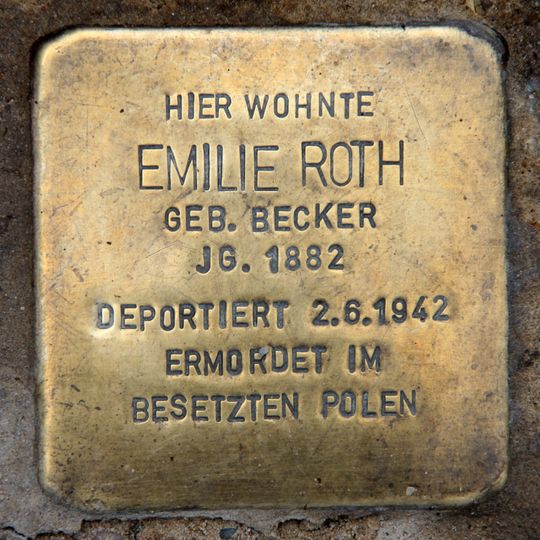 Stolperstein en memoria de Emilie Roth