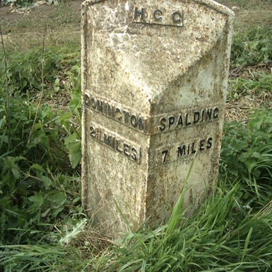 Milepost, Quadring Road, by No 93