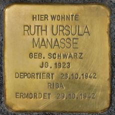 Stolperstein en memoria de Ruth Ursula Manasse