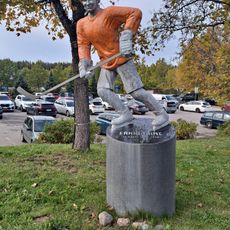 The statue of Erkki Laine