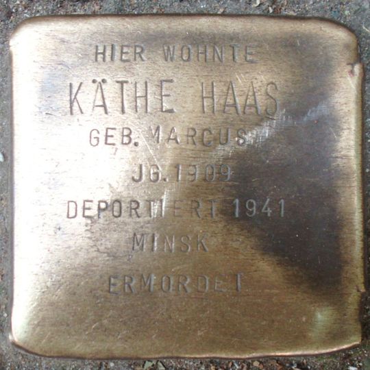 Stolperstein dedicated to Käthe Haas