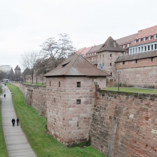 Abschnitt der Frauentormauer zwischen Vordere Sterngasse und Färberstraße