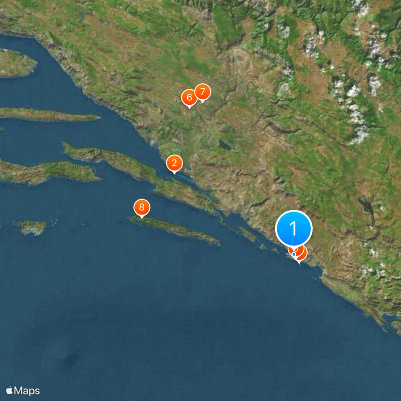 Dubrovnik-Neretva Mapa
