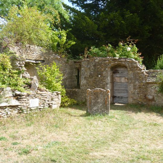 Walls On South Side Of Moat In Front Of Manor And Church Of All Saints