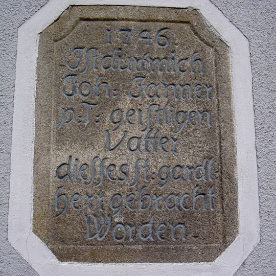 Inschrifttafel vom ehemaligen Kapuzinerkloster