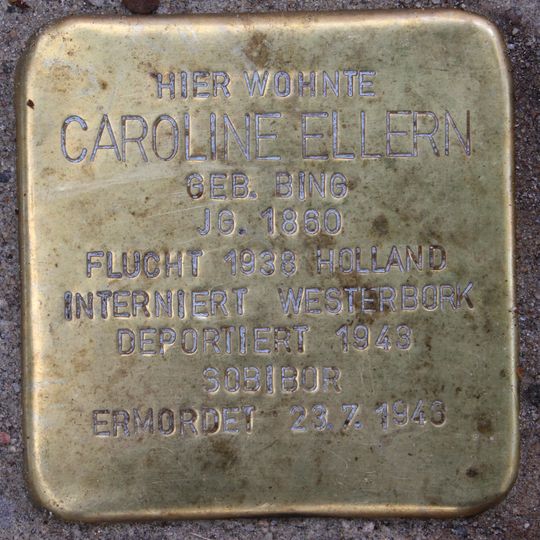 Stolperstein dedicated to Caroline Ellern
