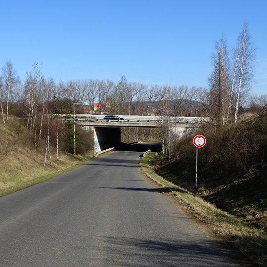 Bridge of highway D5 over the road Cerhovice - Újezd