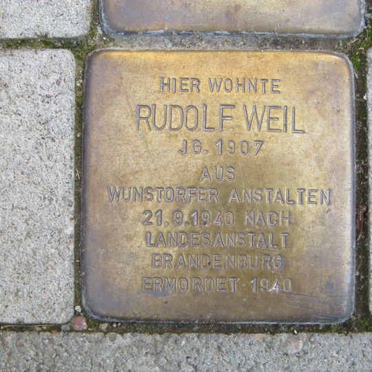 Stolperstein à la mémoire de Rudolf Weil