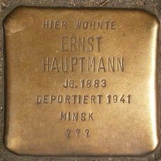 Stolperstein dedicated to Ernst Hauptmann