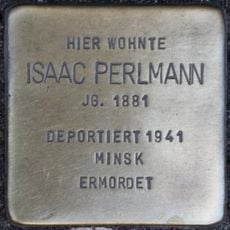 Stolperstein en memoria de Isaac Perlmann