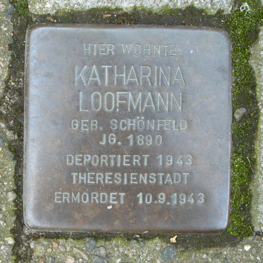 Stolperstein en memoria de Katharina Loofmann