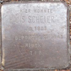 Stolperstein à la mémoire de Hans Scheier