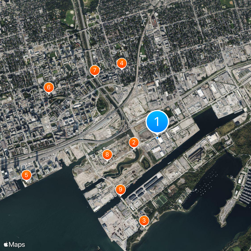Pinewood Toronto Studios Map