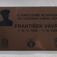 Pamětní deska Františka Vávry