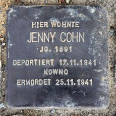 Stolperstein dedicated to Jenny Cohn