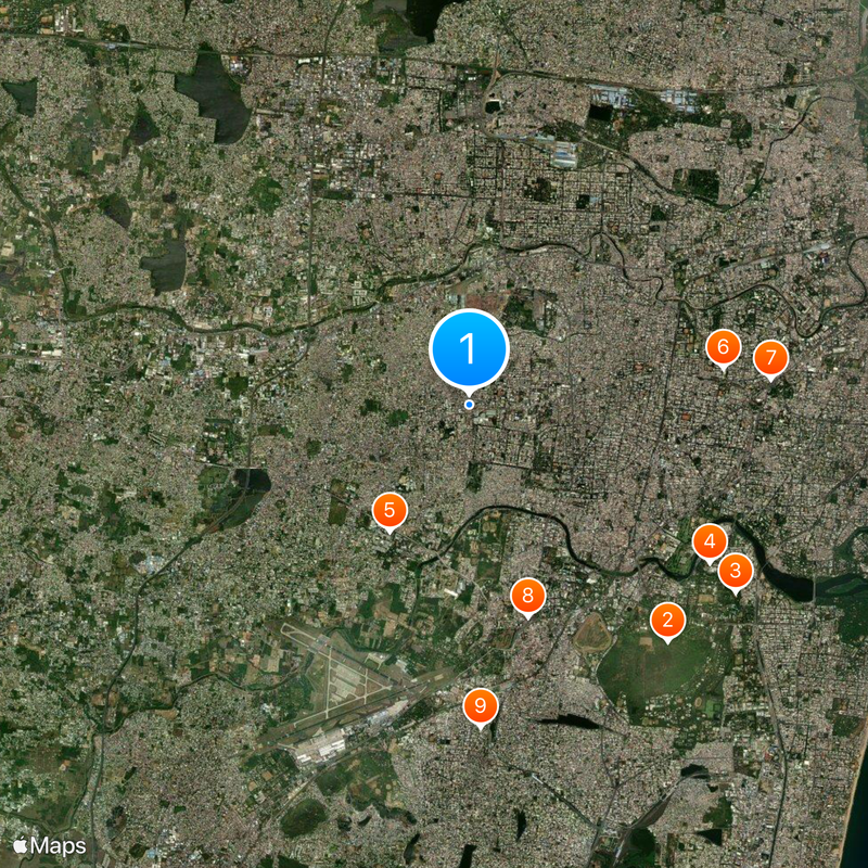 Virugambakkam Map