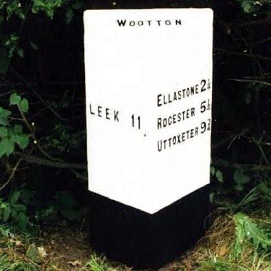 Milepost, near Eid Low, between Wootton & Ramshorn