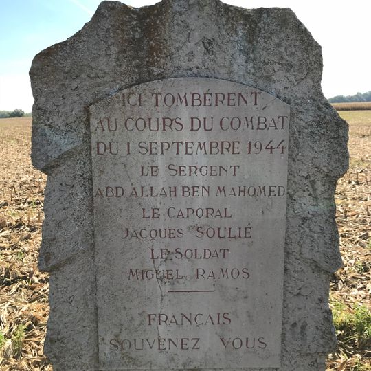 War memorial of people shot on 1 Septembere 1944 in Laiz
