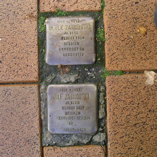 Stolperstein dedicated to Wolf Zarnowski
